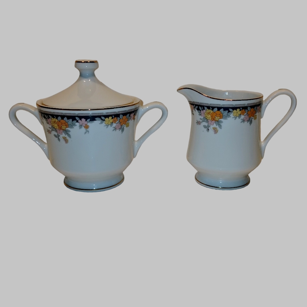 Epoch Elegant Dining Creamer & Sugar Set in Park Manor Pattern #6502